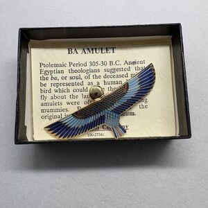 Egyptian Horus God of the Sky TBM Brooch Bird Pin Vintage In Box